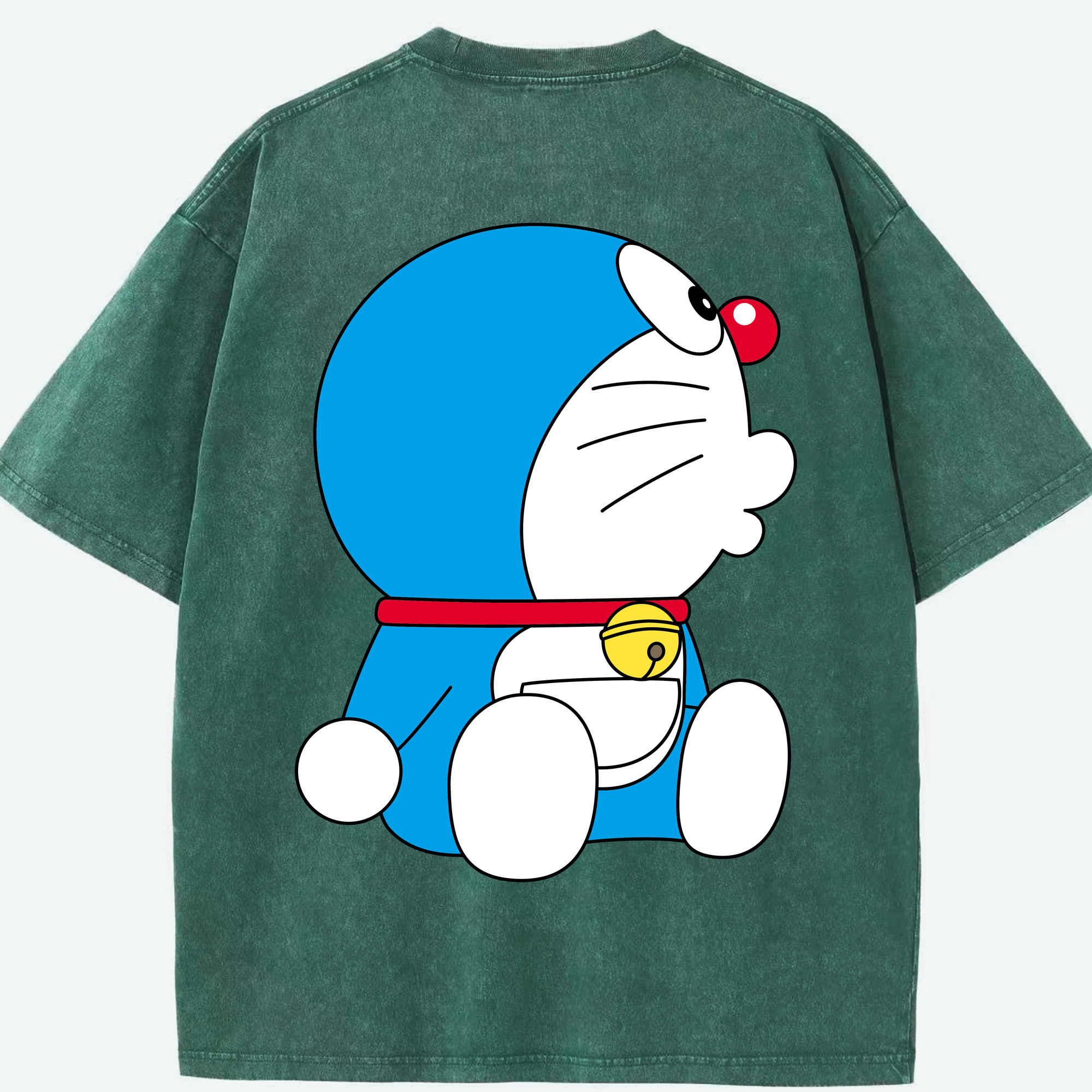 （画像用） ドラえもん Doraemon 綿100% ヴィンテージ風 半袖Tシャツ（背面プリント）
